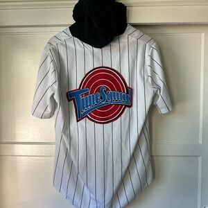 Tune Squad Women's White Pinstripe Top